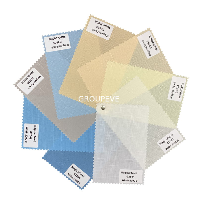 Greenguard Polyester Blackout Roller Blinds Fabric Porosity 1% 3% 5%
