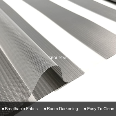 100% poliestere Moderno Roller Zebra blinds tessuto con doppio strato di design per il controllo della luce privacy