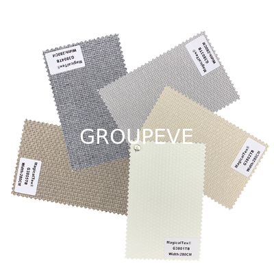 comprare Tessuto rivestito bianco di schiumatura 100% degli schermi girevoli del jacquard del poliestere di blackout per l'ufficio fabbricazione online