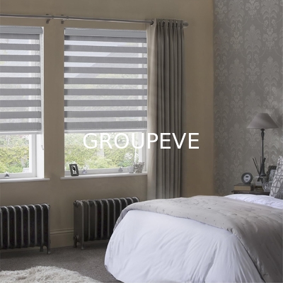 100% poliestere semi-abbronzante protezione solare Zebra tessuto finestre persiane Ombre tessuto abbronzante