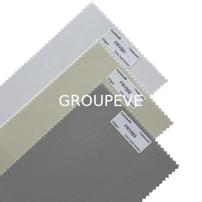 comprare Tessuti a rulli ignifughi in poliestere 100% bianco bianco beige grigio per finestre fabbricazione online