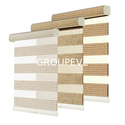 comprare Giubbotti da sole da esterno Stripe Roller Polyester Plain Color Zebra Blinds Tessuto Materiale Corea fabbricazione online
