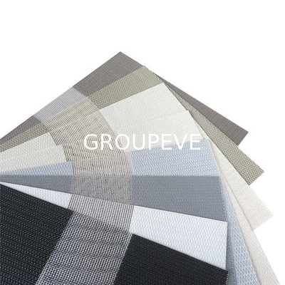 Fibre di poliestere ignifuge giorno e notte doppio strato di blackout zebra blinds tessuto