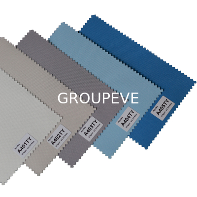 comprare 100% poliestere rivestito d'argento blinds a rullo nero tessuti per la decorazione della casa Decorazione della finestra fabbricazione online
