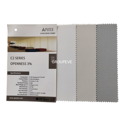 Un buon prezzo. Bianco Bianco Grigio 3% trasparenza 30% poliestere e 70% PVC vetro solare in linea