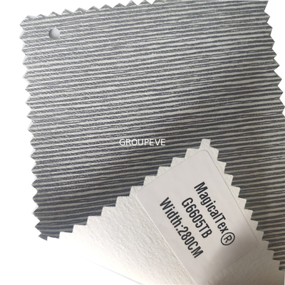 Un buon prezzo. rivestimento bianco di blackout 340gsm del tessuto a prova di fuoco degli schermi girevoli in linea