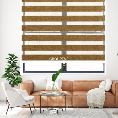 Un buon prezzo. Luoghi di lusso senza fili Zebra Roller Blind 100% Tissu Window Curtain Shades in linea