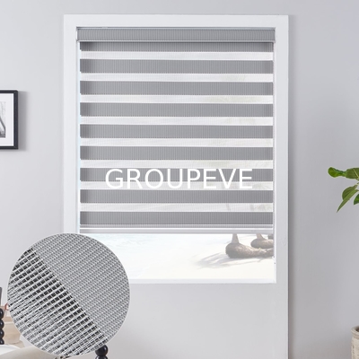 Un buon prezzo. Ciechi 100% della zebra del poliestere con le bande di struttura di blackout dei semi per Windows in linea