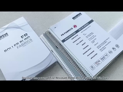 340 gm blind blind blind a nero a prova di fuoco tessuto rivestimento bianco